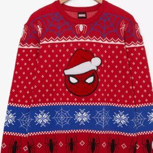 NWOT Boxlunch Marvel Spiderman Unisex Holiday Sweater